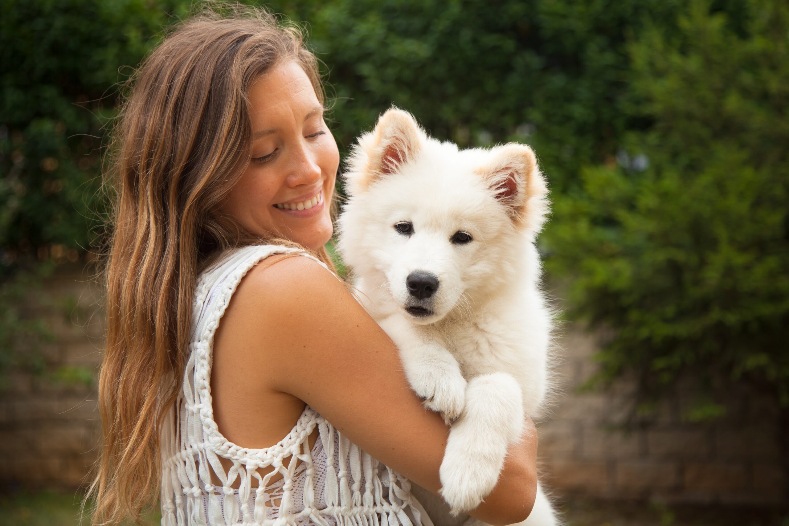 Pet and owner